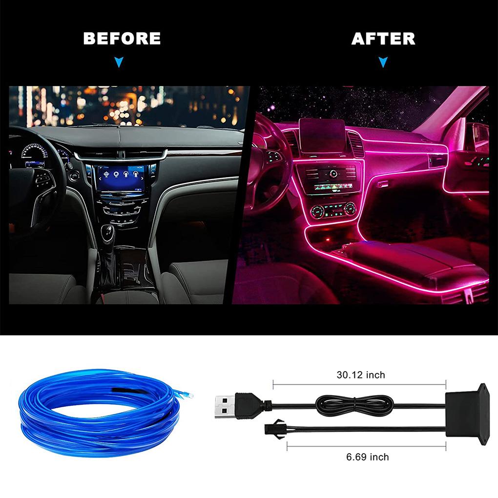 Automotive Strip Light LED Universal Colorful USB Interface Performing Stage Fountain Decorative Atmosphere Lamp