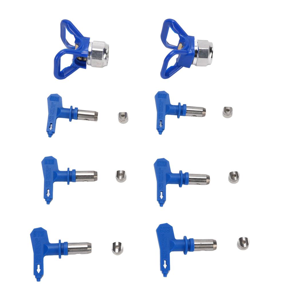 Airless Sprayer Spray Tip Set 211 315 417 517 515 523 Airless Sprayer Nozzle with 2PCS Nozzle Seats Set Blue