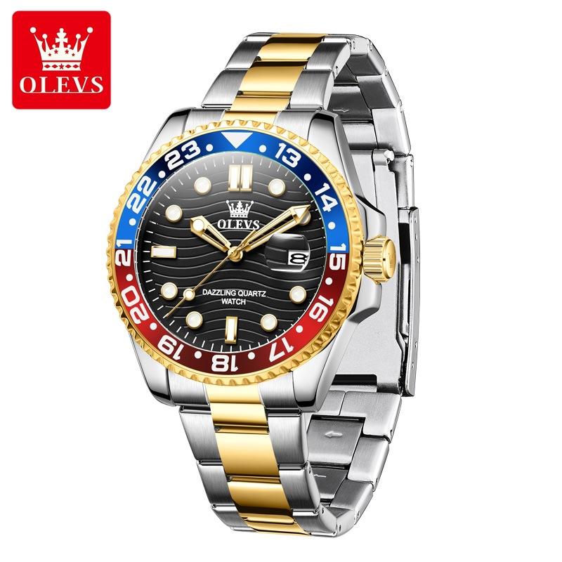 

Новые мужские часы Роскошные кварцевые часы для мужчин Green Water Ghose Style Auto Date Diving Series Мужские часы красный