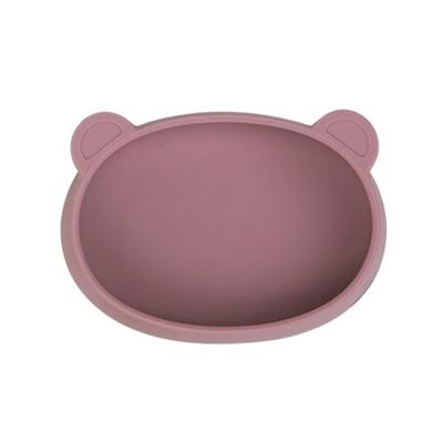 Blue Mama All Kids Silicone Bear Snack Plate, Pink, 1 Piece, Popular Korean Parenting Items