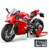 1/9 Panigale V4S Legierung Rennmotorrad Diecasts Metall Straßen-Sportmotorrad Modell Simulation mit Licht Kinderspielzeug Geschenk