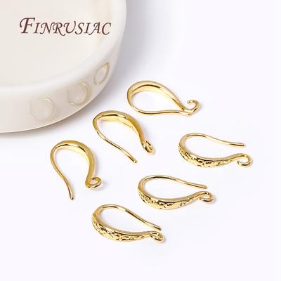 18K Gold Plated Earwire Earring Hooks with Open Loop, Ear Wire For Earrings Making Supplies DIY Accessories