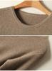 2025 Autumn/Winter Pure Wool Plus Size Round Neck Knitwear - Mid-Length Long Sleeve, Simple Style