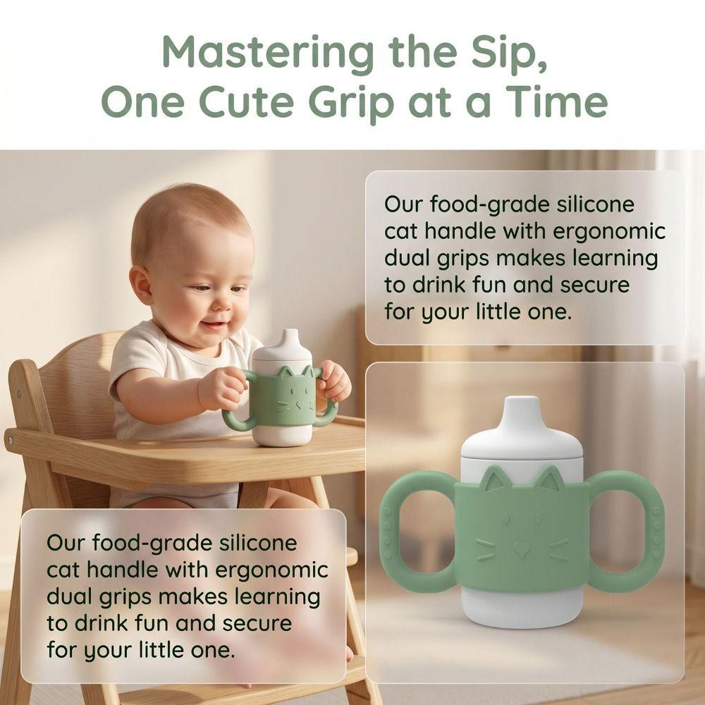 Dual Handles Bottle Handle Sleeve Silicone Cup Holder for Dr. Brown’s 8 Oz/4 Oz Baby Feeding