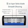 Manual shaver can replace six layer blade, travel portable, scratch resistant stainless steel blade, high-quality shaving blade