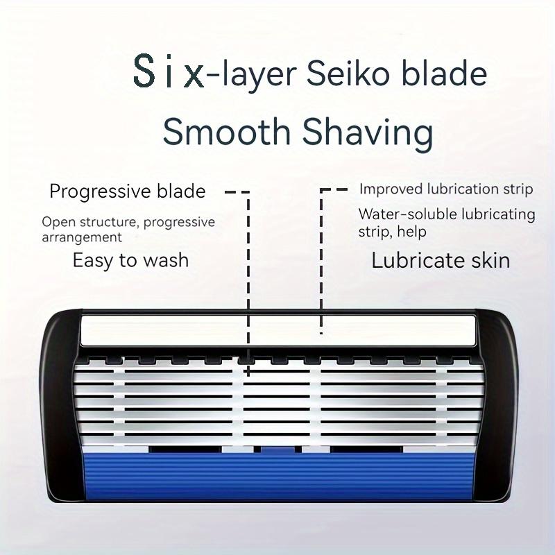 Manual Shaver Can Replace Six Layer Blade, Travel Portable, Scratch Resistant Stainless Steel Blade, High-quality Shaving Blade