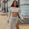 New Summer Beach Blouse Women's Solid Color Sexy Knitted Hollow Bikini Swimsuit Exterior Dress