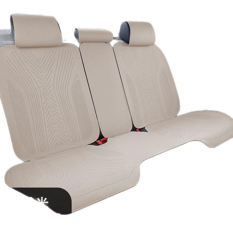 Universal Semi-Surround Suede Car Seat Cushion - All Seasons, Summer Cool, Small Waist Design 2025