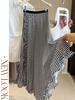2026 Spring/Summer Women's Slimming High-Waisted Striped Chiffon Pleated Skirt