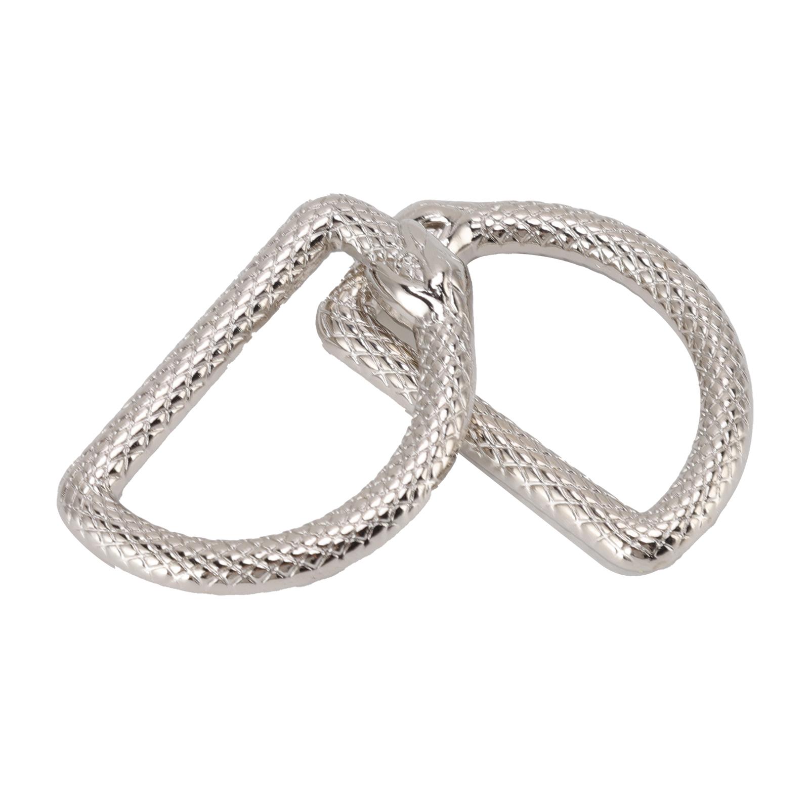 

20 шт. Металлические D-кольца Дизайн Уроборос Многоцелевые D-кольца из цинкового сплава Пряжка для сумки, ремня, кошелька, DIY-поделок