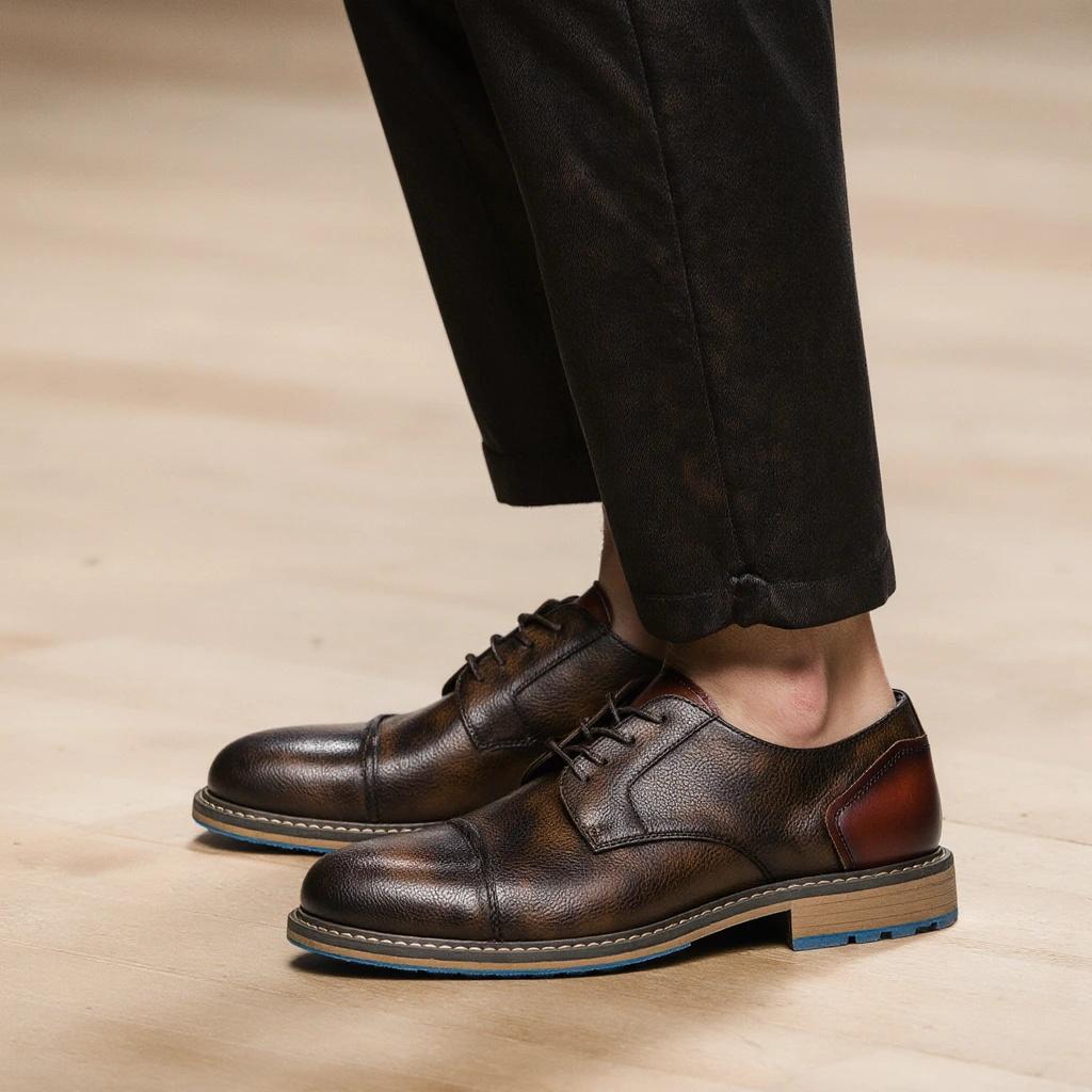 Casual Shoes Men Brand 2026 Comfortable Fashion Leather Shoes Men