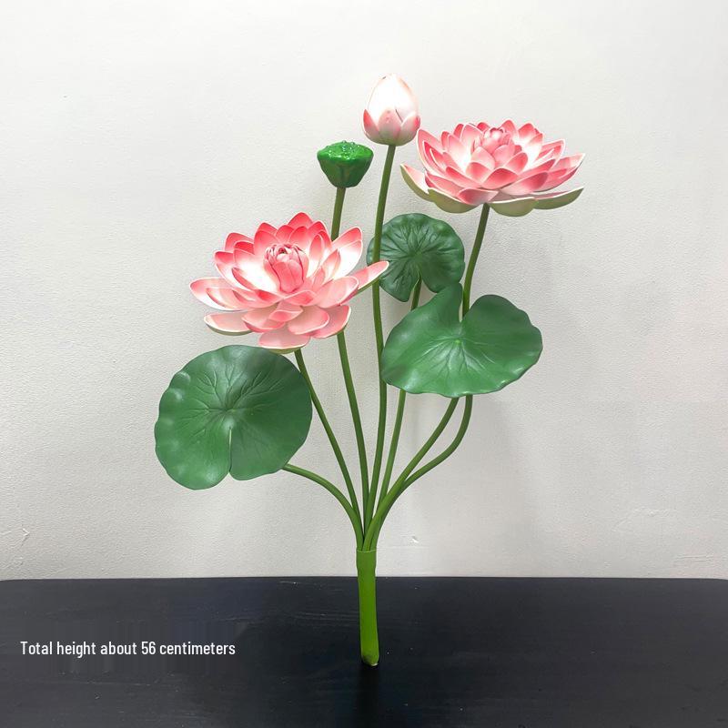 Petites Fleurs Artificielles Décoration Lotus Lys pour Maison & Offrandes à Bouddha