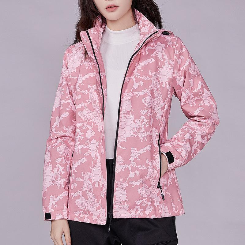 Outdoor Sports Couple Outfits Camouflage Jacket Men's Autumn and Winter Regular Velvet Windproof Mountaineering Suit Women's Jacket