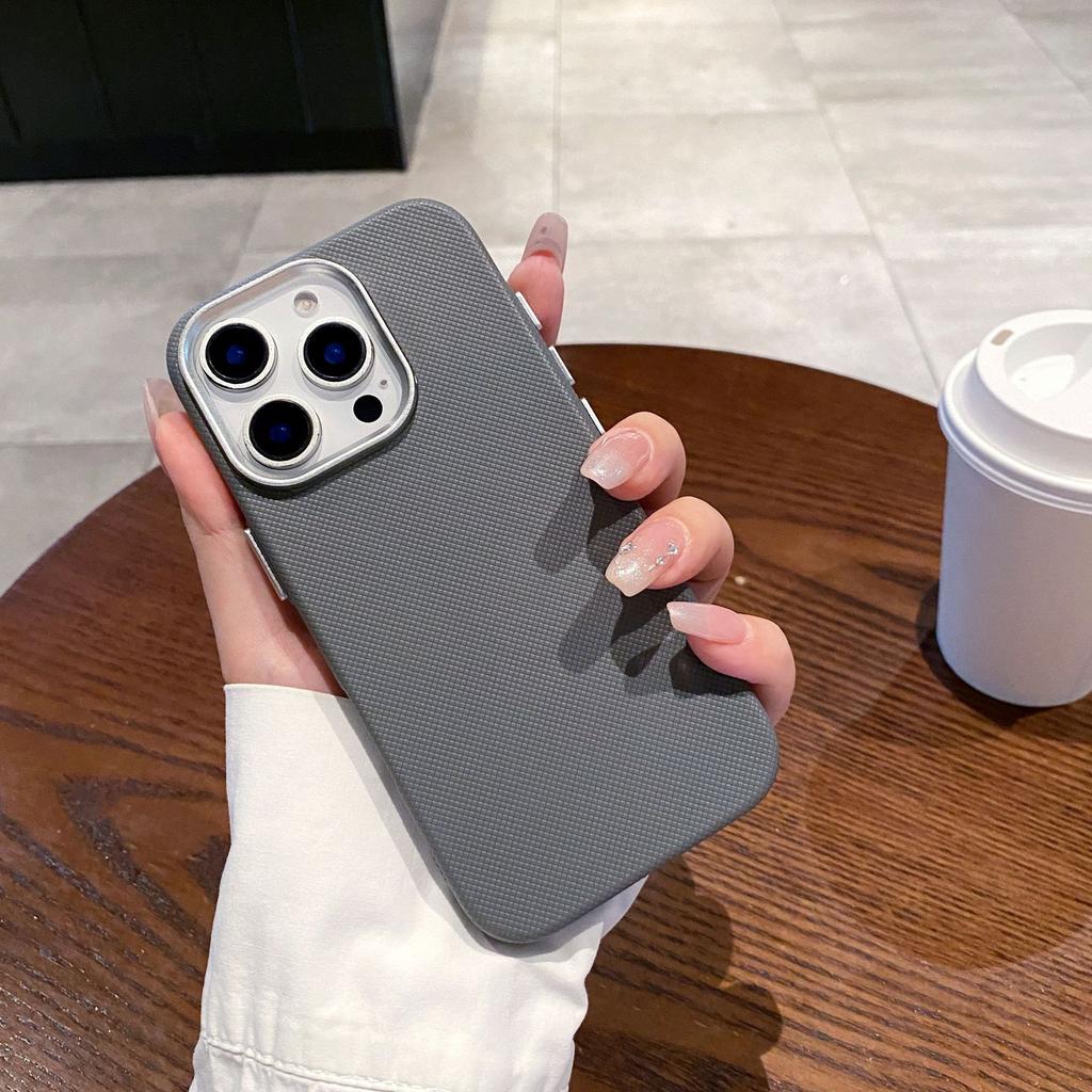 New Woven Pattern Compatible with iPhone 17 Pro Max Phone Case Apple 16 Solid Color 14/15 Simple Silicone Case