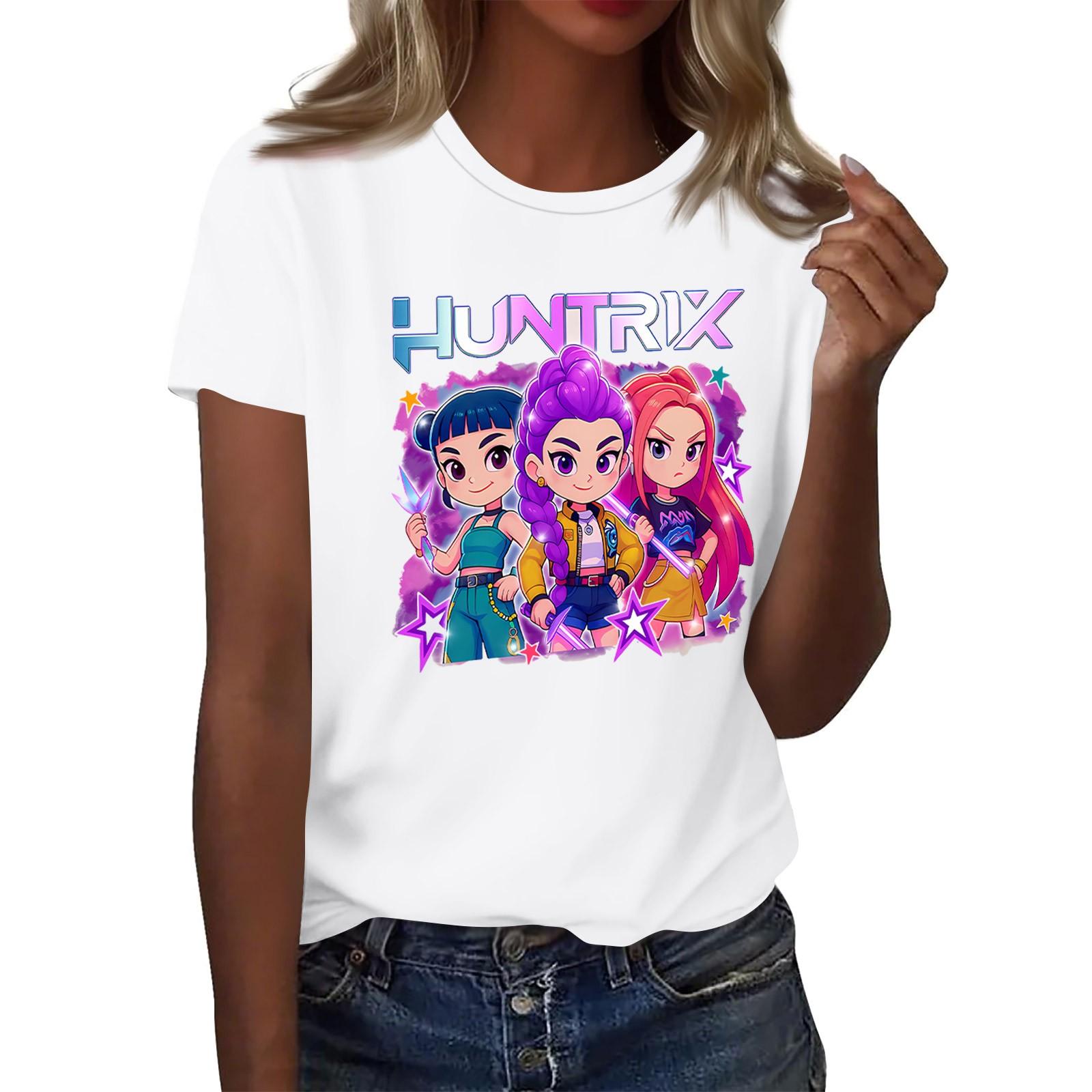 

Женский топ с круглым вырезом и короткими рукавами с 2D-принтом XL белый