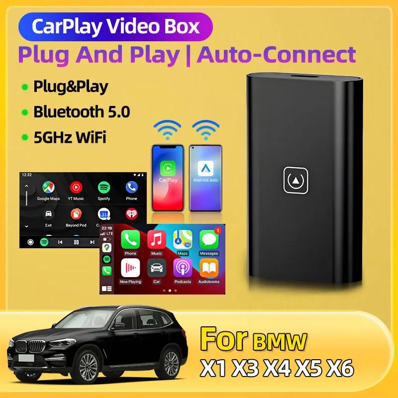 KXQH9 For BMW X1 X3 X4 X5 X6 Wireless CarPlay Video Box Android Auto Adapter Carplay Smart Box BT WiFi Plug And Play Multimedia Player