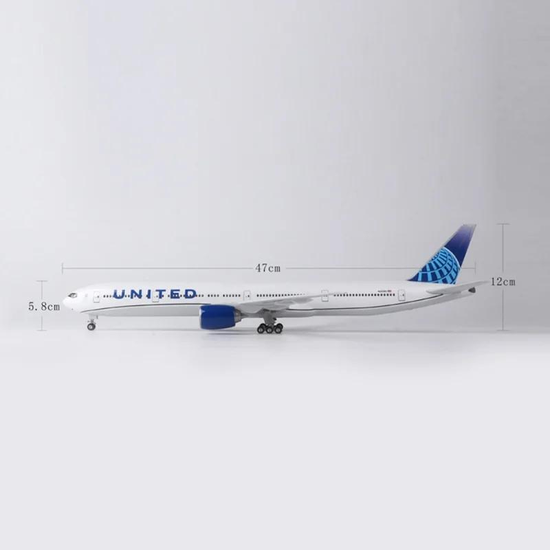 United Airlines Aircraft Model Airways 777 Aircraft Model Ornament Resin Material Decorative With Plane Model Gifts Collection