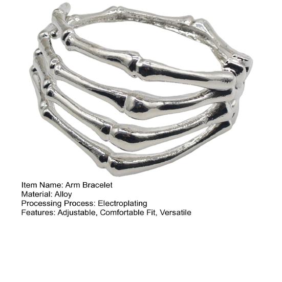 Arm Ring Bracelet Dark Style Adjustable Skull Hand Wristband Clothes