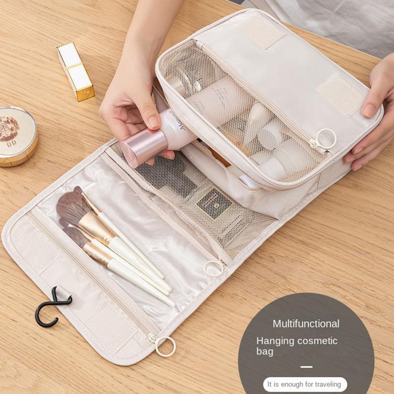 Make-up pro ženy Skládací cestovní kosmetické tašky s organizérem Oxford Vodotěsné Velkokapacitní kabelka do koupelny Korejská taška Nové
