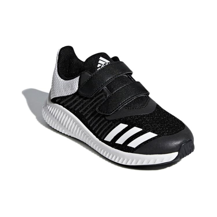 Adidas Fortarun Wide Cf Slip Resistant Low top Kids Lifestyle Shoes Black White Children Aged 3 7 Years Old F34381
