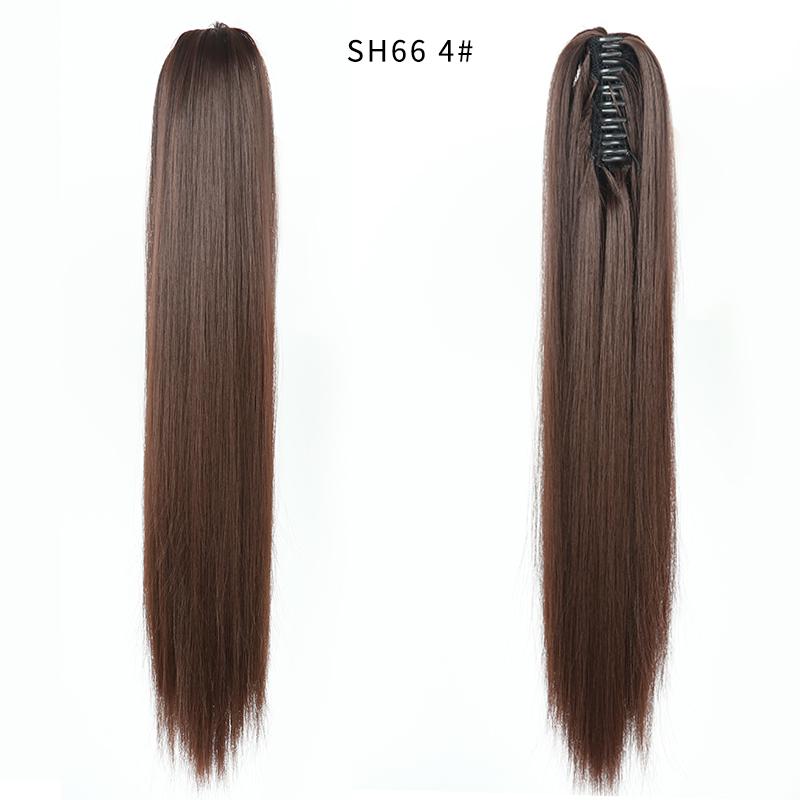 XINRAN Artificial Claw Ponytail Wig Fake Ponytail Wig Female Black Brown Hair Extension Long Stright Ponytail Mutiple Color To Choose