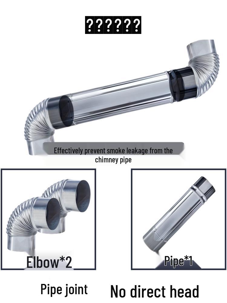 Extra Thick Stainless Steel Chimney Pipe for Wood Stove