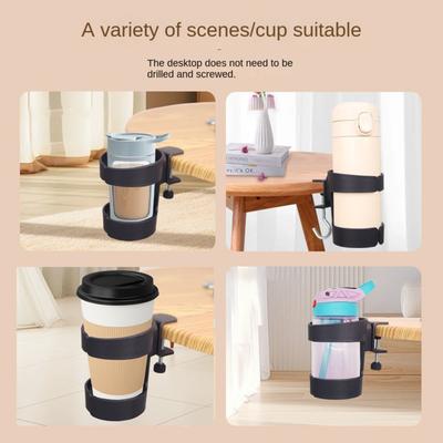 New Plastic Desk Cup Holder Anti Spill Portable Cup Storage Rack Multi-functional Removable Table Fixed Storage Rack Table