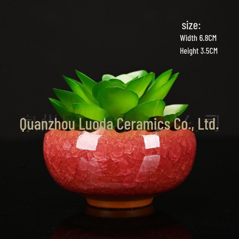 Mini ice Crack keramický sukulentní hrnec