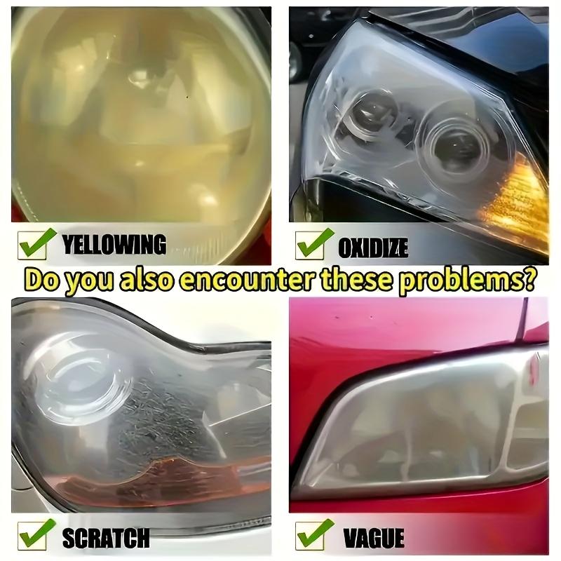 Car Headlight Repair and Polishing Kit, Headlight Scratch Removal and Repair Cleaning Paste, Oxidation Removal Headlight Polishing Liquid