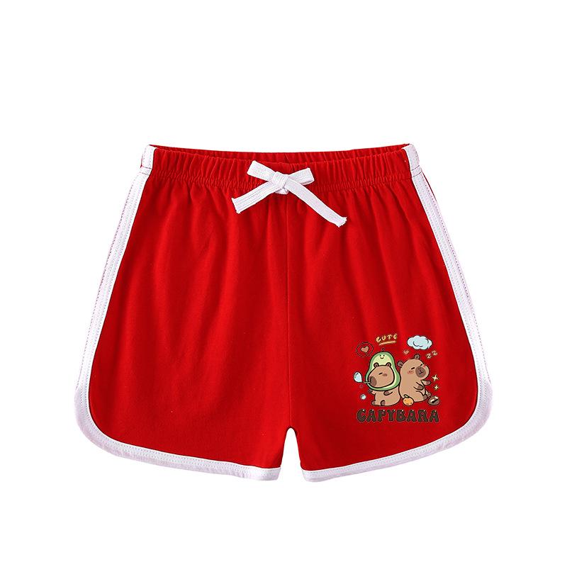 Kids' Summer Color Block Two-Piece Set: Casual T-shirt & Shorts