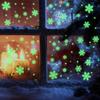 50Pcs Luminous Sticker Eye-catching Unique Shape Plastic Decorative Ceiling Snowflake Fluorescent Sticker for Home