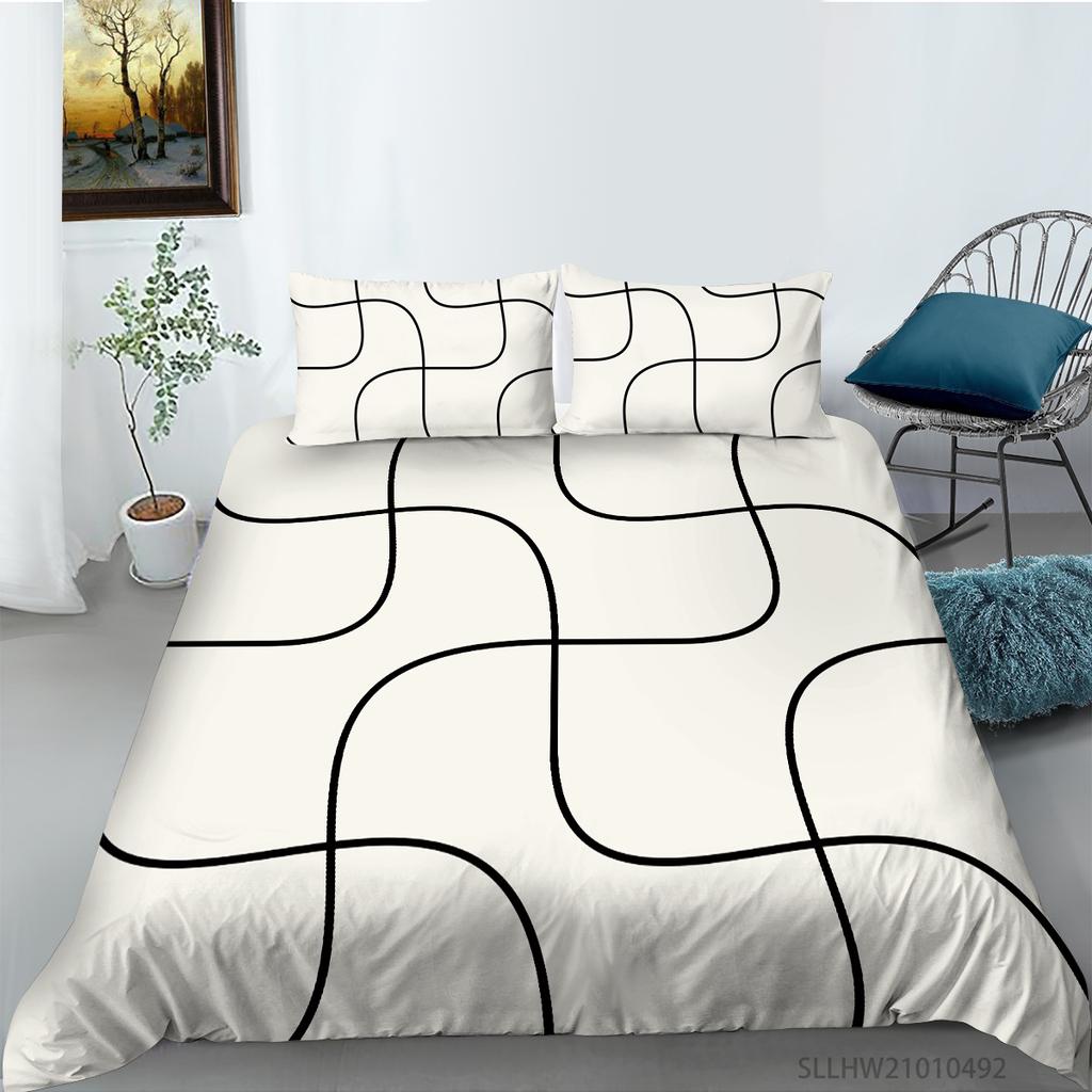 3D Bedding Set Microfiber Fabric Quilt Cover and Pillowcase 2 or 3 Pieces of Graphic Printing Full-size Washable and Comfortable Bedding