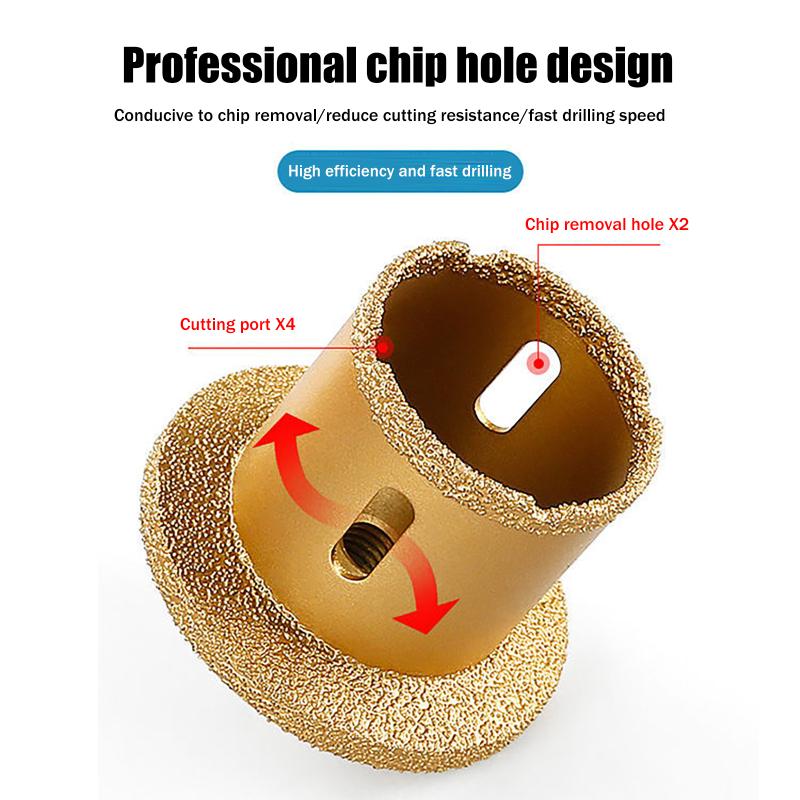 M10 Brazed Diamond Washbasin Core Drill Bit Hole Opener Table Basin Tool For Granite Marble Tile Drilling Cutter