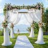 5/10M Organza Tulle Sheer Fabric Backdrop Curtain, Modern Organza Outdoor Party Decor Chair Decoration For Wedding, Party Decor