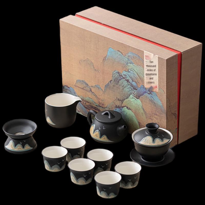 Woding Forbidden City Distant Mountains Kung Fu Tea Set