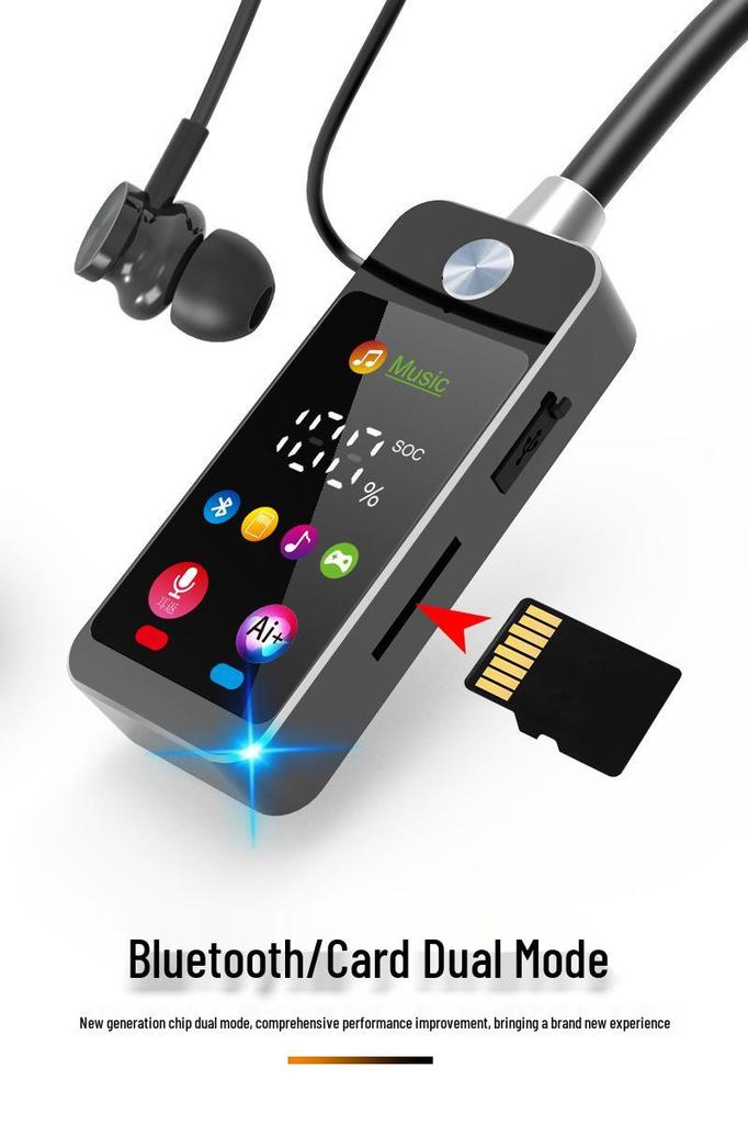 2026 S11 Wireless Neckband Earphones with Voice Changer & Bluetooth for Sports and Singing