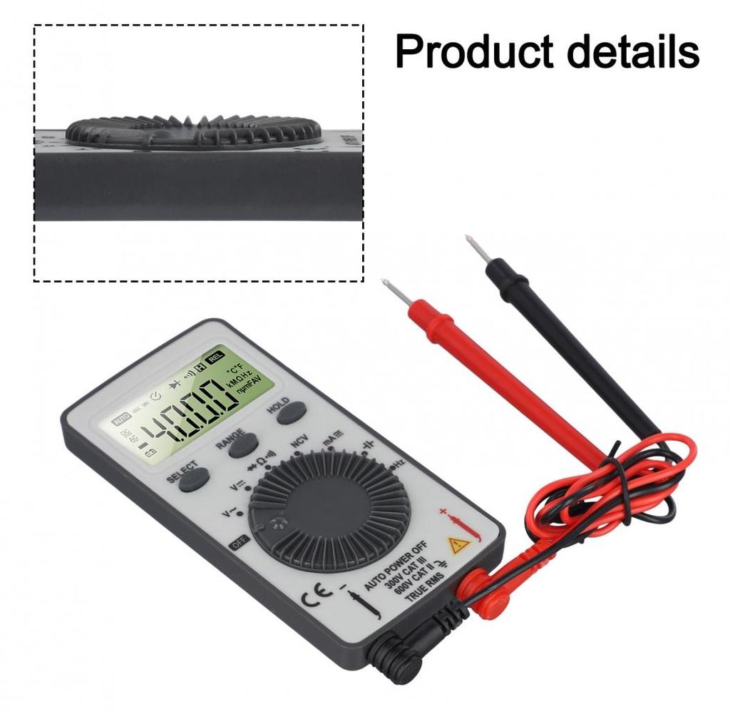 Ultrathin Mini Voltage and Current Meter with Hertz and Capacitance Function