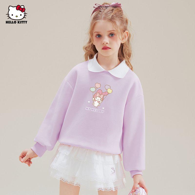 Girl Melody Style Print Sweatshirt 2025 New Arrival Casual Western Style Teenager Clothing Spring Clothing Top Kids Fashion Clothes