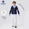 Navigare Boys' V-Neck Color Block Cardigan Sweater