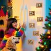Holiday Kitchen Accessories Christmas Ghost/Dog/Cat Fridge Magnets, Retro Wooden Photo Frame Refrigerator Magnet, Strong Magnetic Creative Party