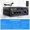 AK45 2-Kanal Bluetooth Stereo-Verstärker mit USB SD AUX FM-Eingang LCD-Display Mikrofon-Eingang Fernbedienung