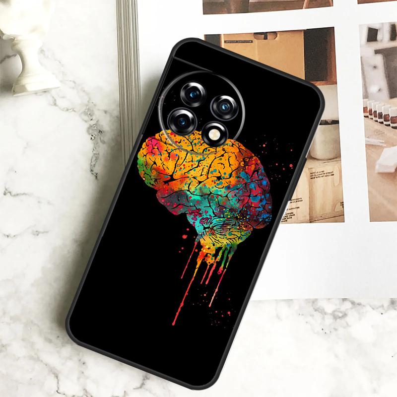 Human Heart Brain Lungs Case For OnePlus 12 12R 11 9 10 Pro 10R 9R 8T 10T Nord CE 2 3 Lite 2T N10 N20 N30 CE4 Cover