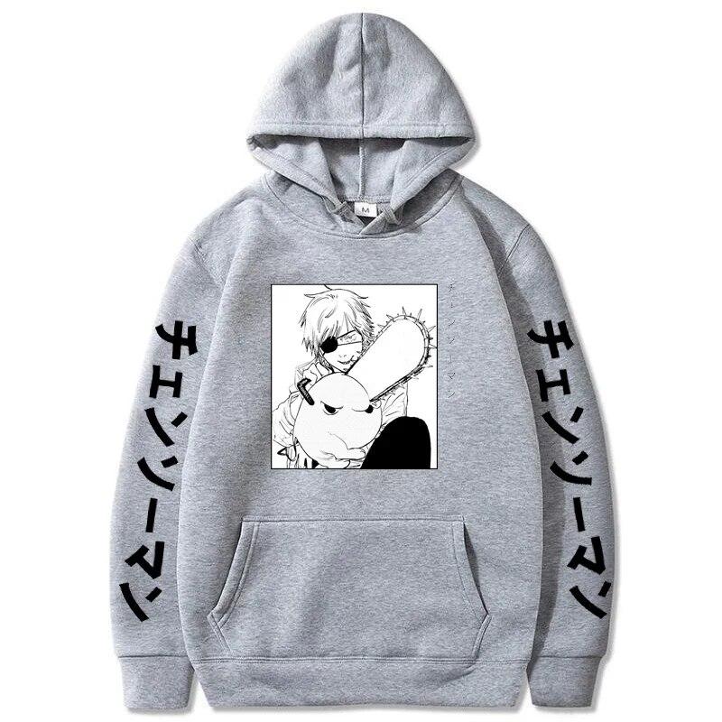 Japan Anime Chainsaw Man Denji Pochita Print Men Women Hoodies High Quality Oversized Streetwear Manga Pullover Harajuku Unisex Sweatshirt