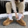 Ciabatte da Neve Invernali da Donna Tendenza Retro Calde in Camoscio Scarpe Pigre da Donna Slip-on Calde Ciabatte in Cotone da Donna Zapatos De Mujer