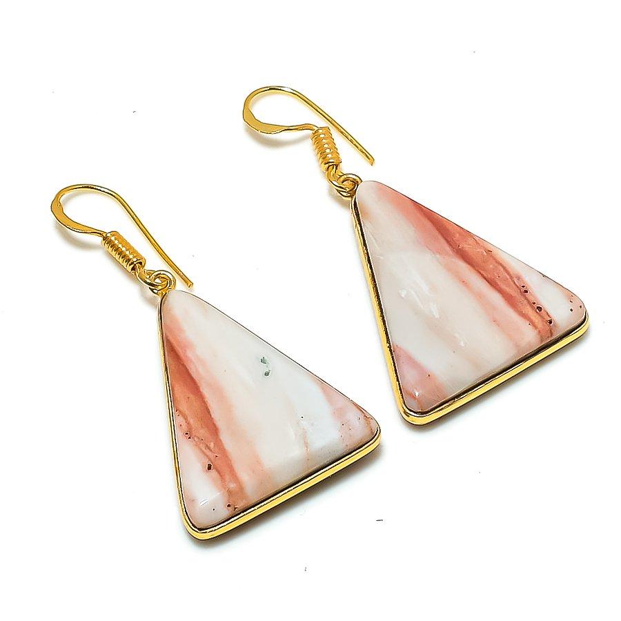 Bloodstone Gemstone 925 Solid Sterling Silver Jewelry Earring 1.77" GK-5680