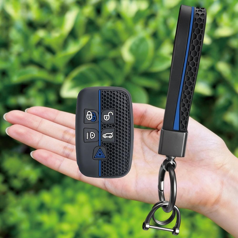 For Land Rover Discovery 4 Freelander 3 Range Rover Sport Evoque Vogue Remote 5 Buttons Keychain Silicone Key Fob Case Cover