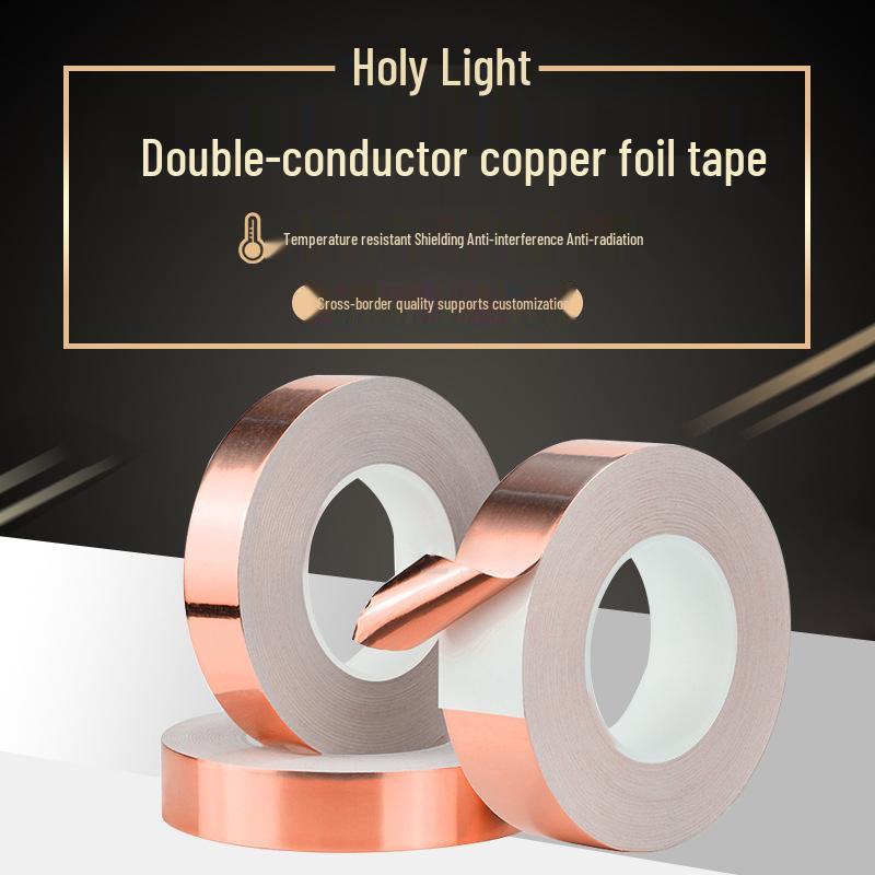 High-Temp Conductive Copper Foil Tape - Adhesive Shielding, Single & Double Conductive Options