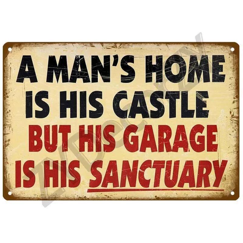 Garage House Plaque Metal Poster Tin Sign Plate Posters Vintage Retro Aesthetic Room Decor Wall Art Decoration 26T0104 26T0104