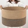 Cotton Rope Woven Laundry Hamper & Storage Basket, Large Capacity, Foldable for Clothes, Toys, and Sundries.