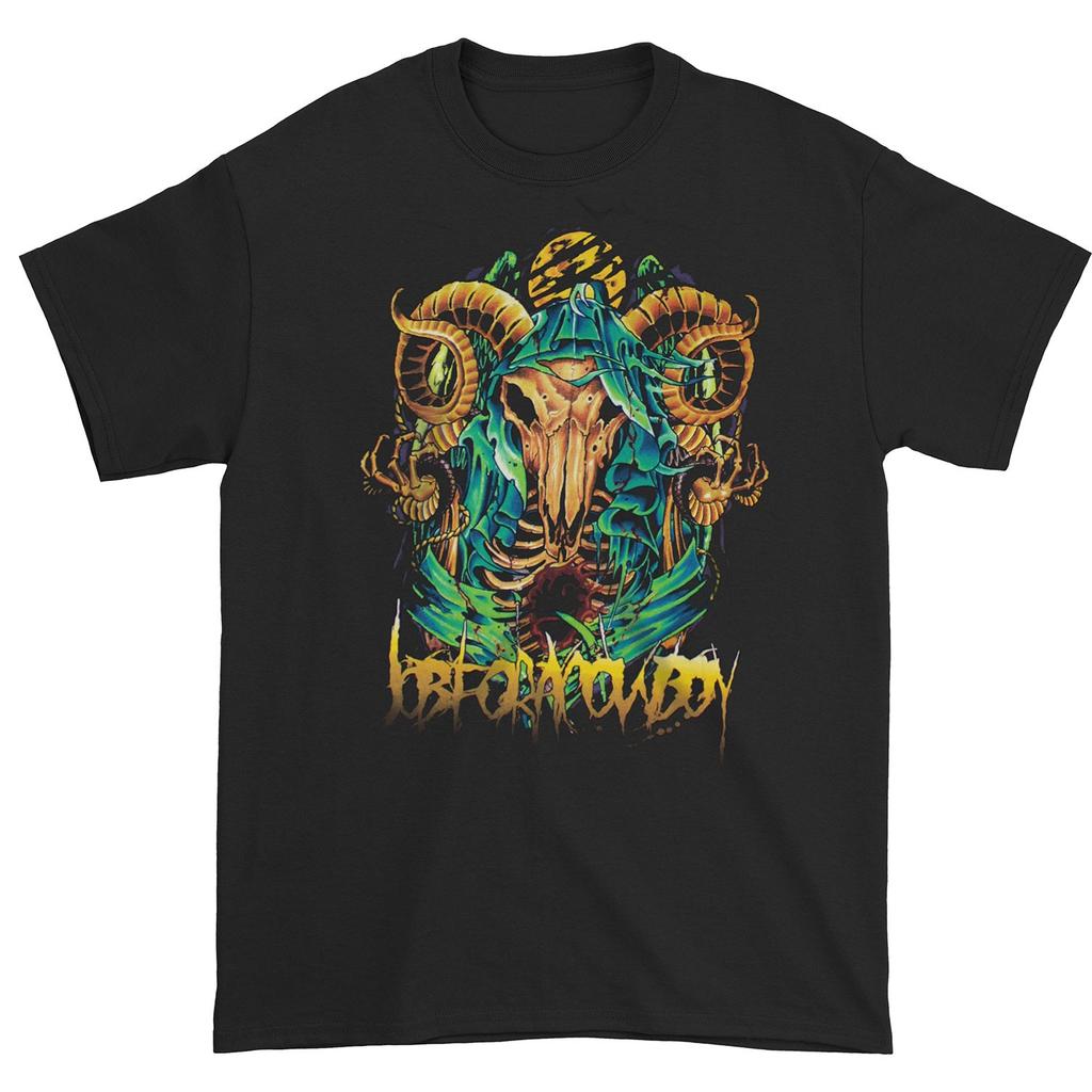 Boys' Job For A Cowboy Skull Tattoo Tee T-shirt Youth Large Black